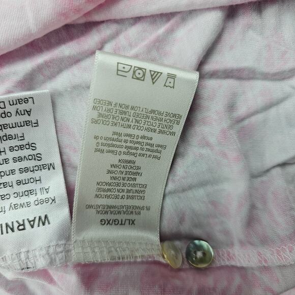 Eileen West Nightgown Womens XL Pink Floral Lace Cottage Retro Vintage Style - Picture 7 of 7